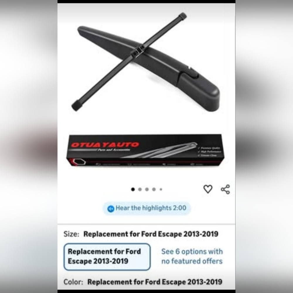 Rear Windshield Wiper